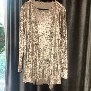 Bellamie Champagne crushed velvet Dress